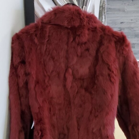 VTG VINTAGE REAL FUR WITH LEATHER TRIM FULL LENGTH COAT FOR THE GOAT - Picture 7 of 16